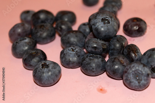 Blueberries on a colored background
