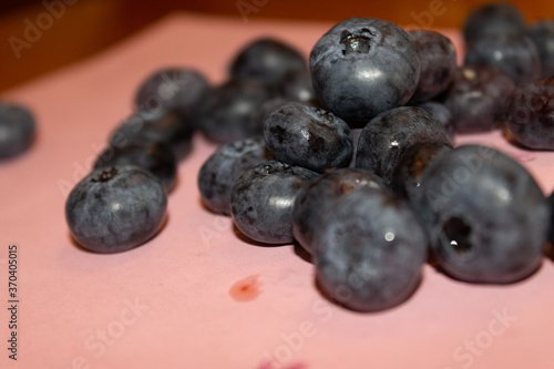 Blueberries on a colored background