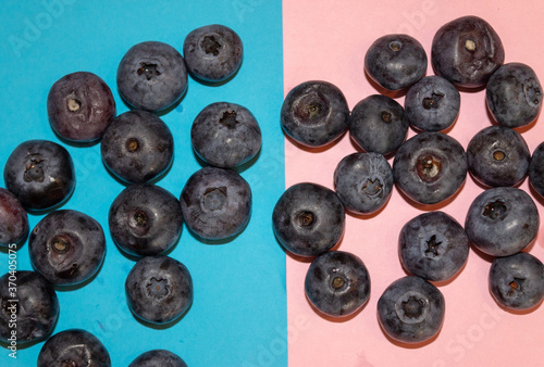 Blueberries on a colored background