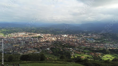 Wallpaper Mural Oviedo, city of Asturias,Spain. Aerial Drone Footage Torontodigital.ca