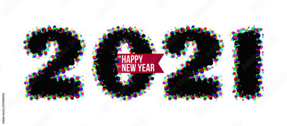 Abstract numbers 2021 HAPPY NEW YEAR. Celebration poster, banner or greeting card design template for Merry Christmas and Happy New Year. Vector illustration Abstract numbers 2021 HAPPY NEW YEAR. Celebration poster, banner or greeting card design template for Merry Christmas and Happy New Year. Vector illustration