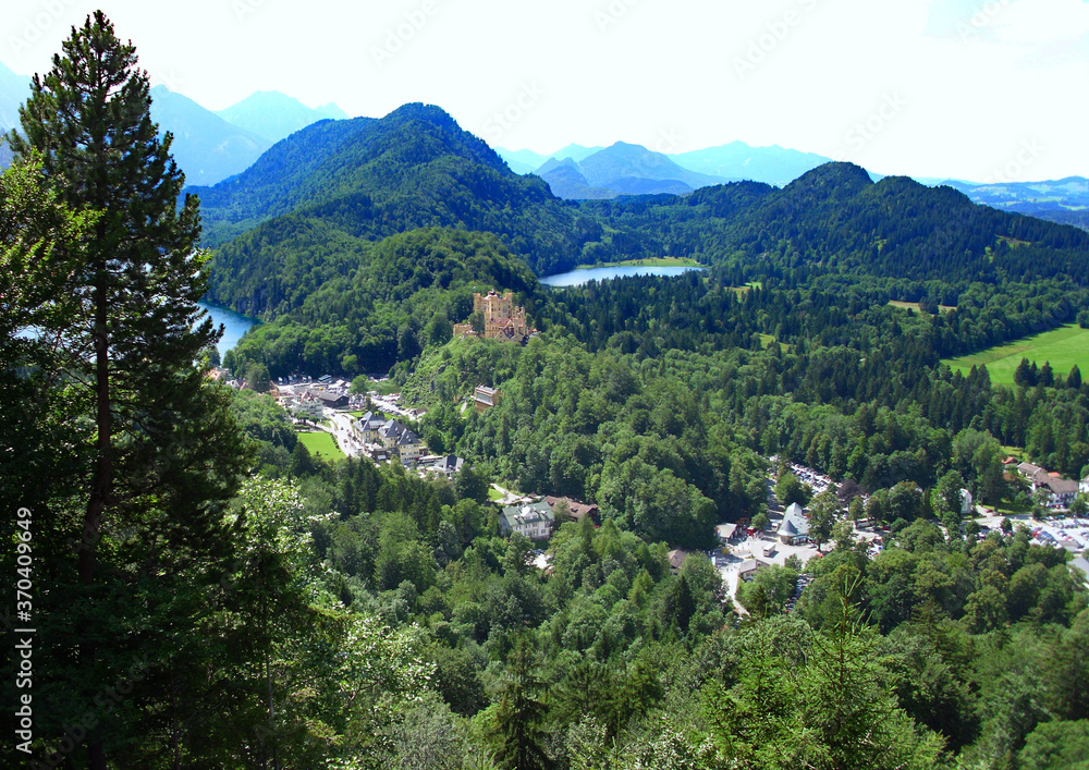 View of Hohenschwangau from Neuschwanstein