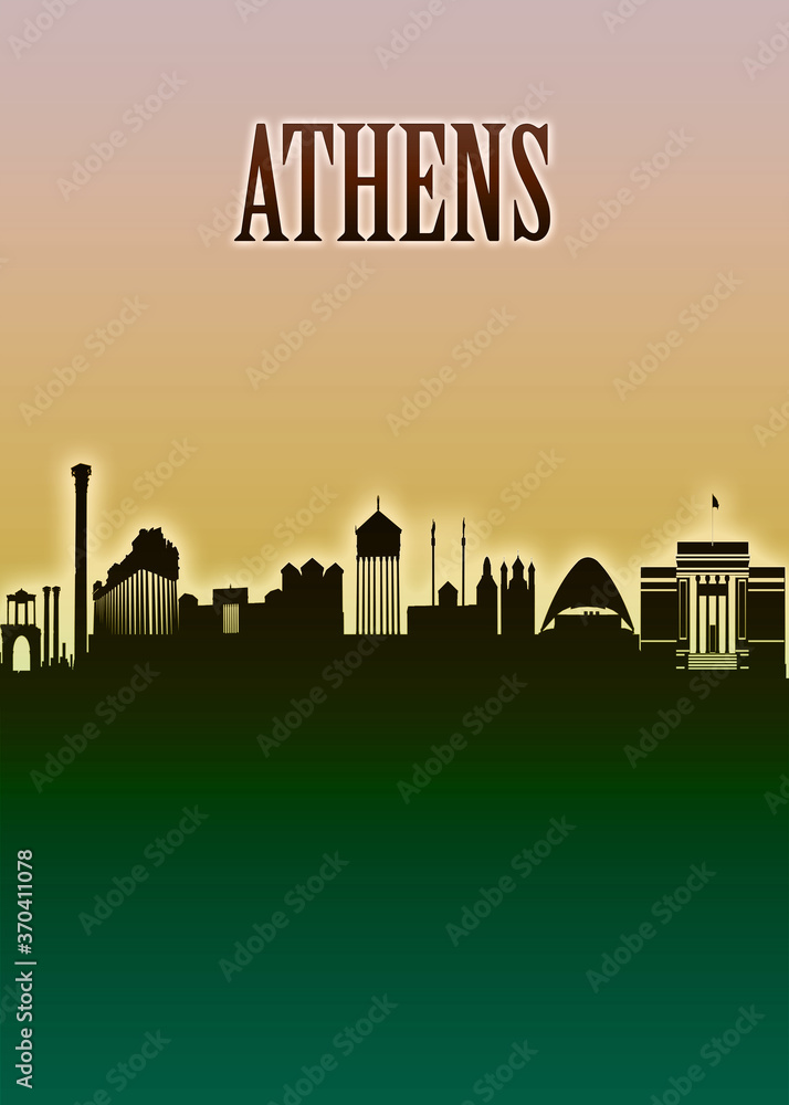 Athens Skyline Minimal
