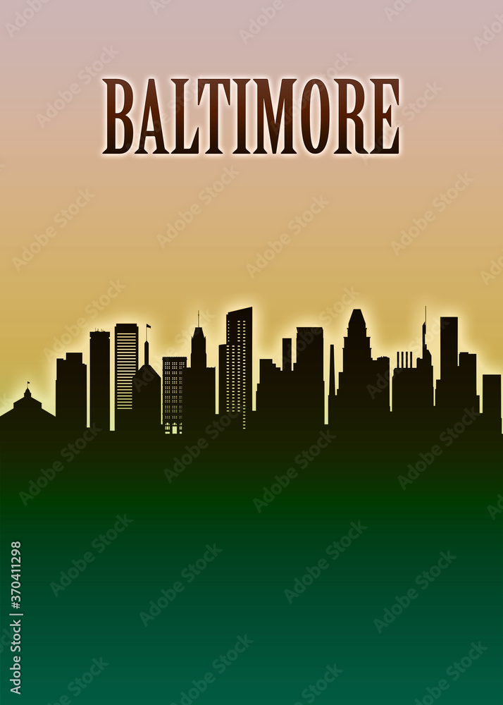Baltimore Skyline Minimal