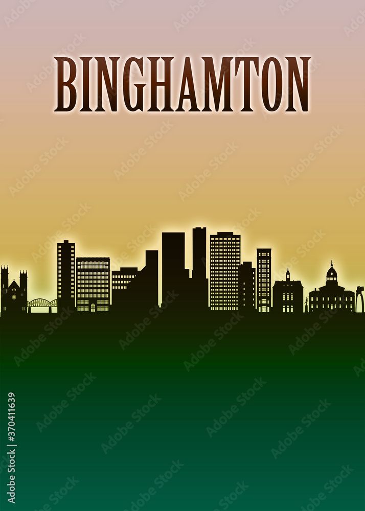 Binghamton Skyline Minimal