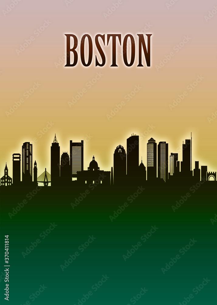 Boston Skyline Minimal
