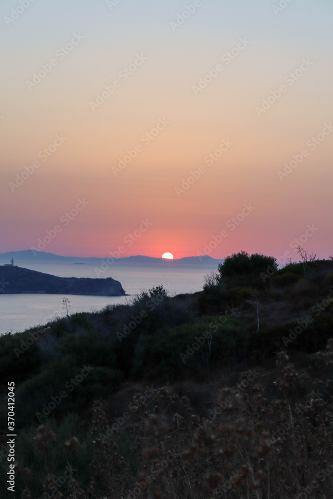 sunset over the sea