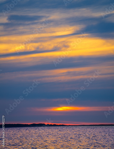Wonderful colors fill the sky near Sunrise at Edgartown lighthouse