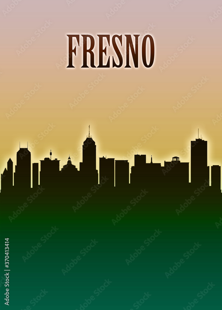 Fresno Skyline Minimal
