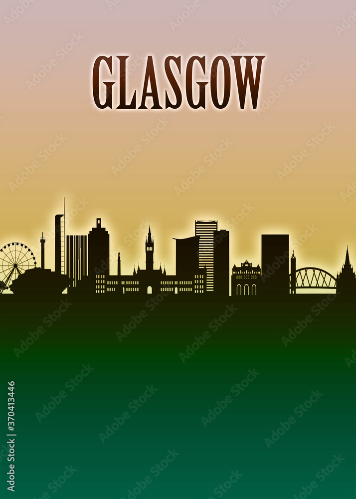 Glasgow Skyline Minimal