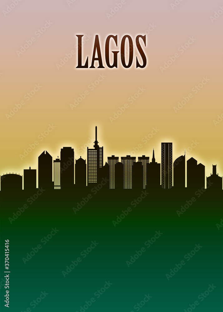 Lagos Skyline Minimal