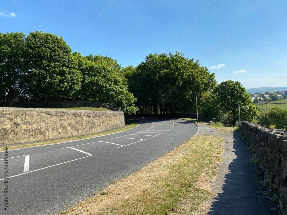 Main road, leading down into Eldwick village near, Bingley, Bradford, UK