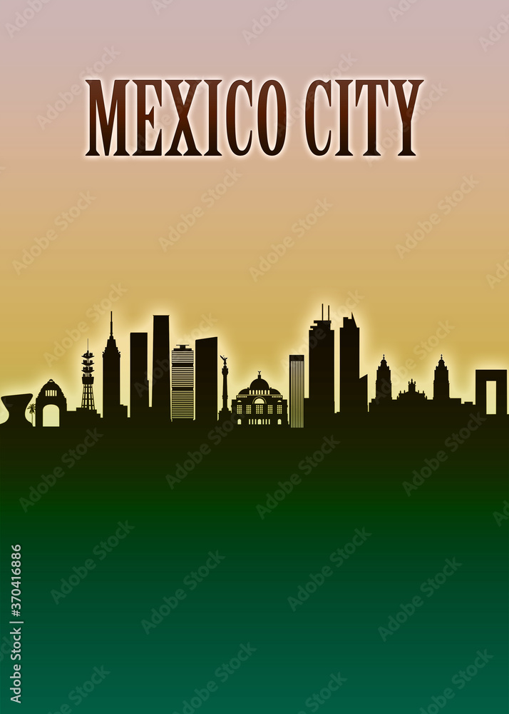 Mexico City Skyline Minimal