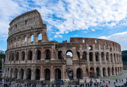 the roman colosseum on a sunny day