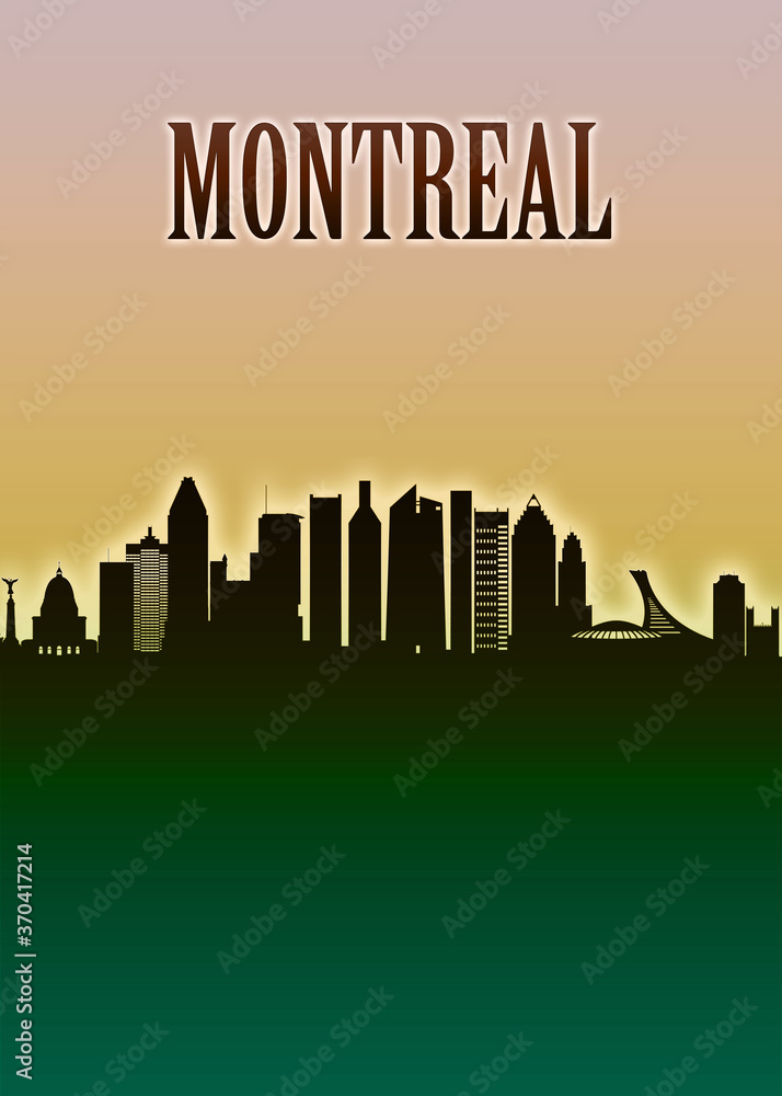 Montreal Skyline Minimal