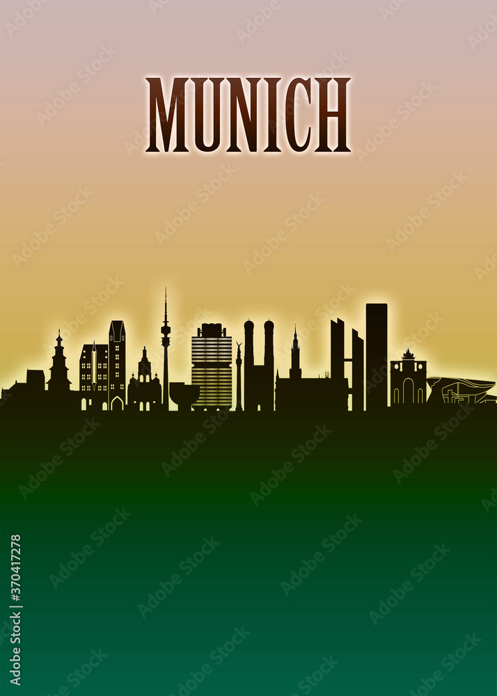 Munich Skyline Minimal