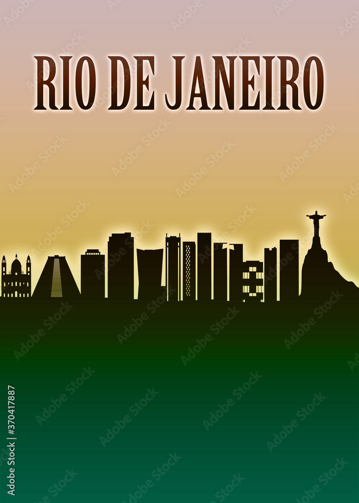 Rio de Janeiro Skyline Minimal