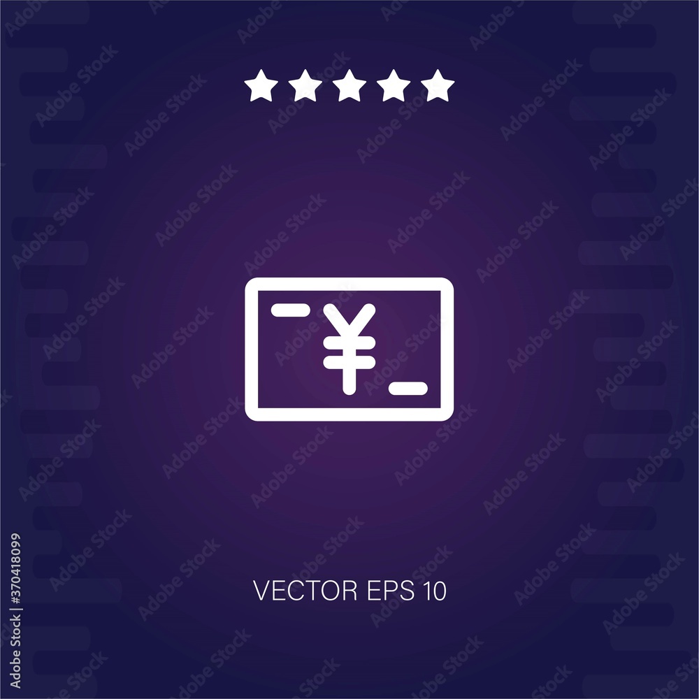 yen vector icon modern illustration yen vector icon modern illustration