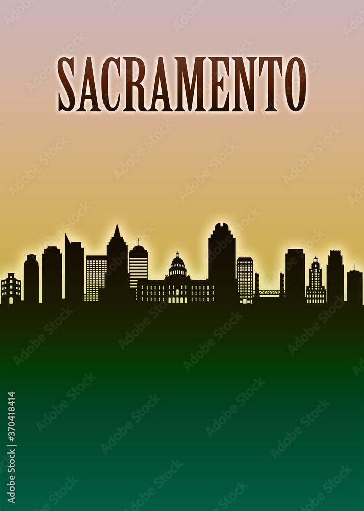 Sacramento Skyline Minimal