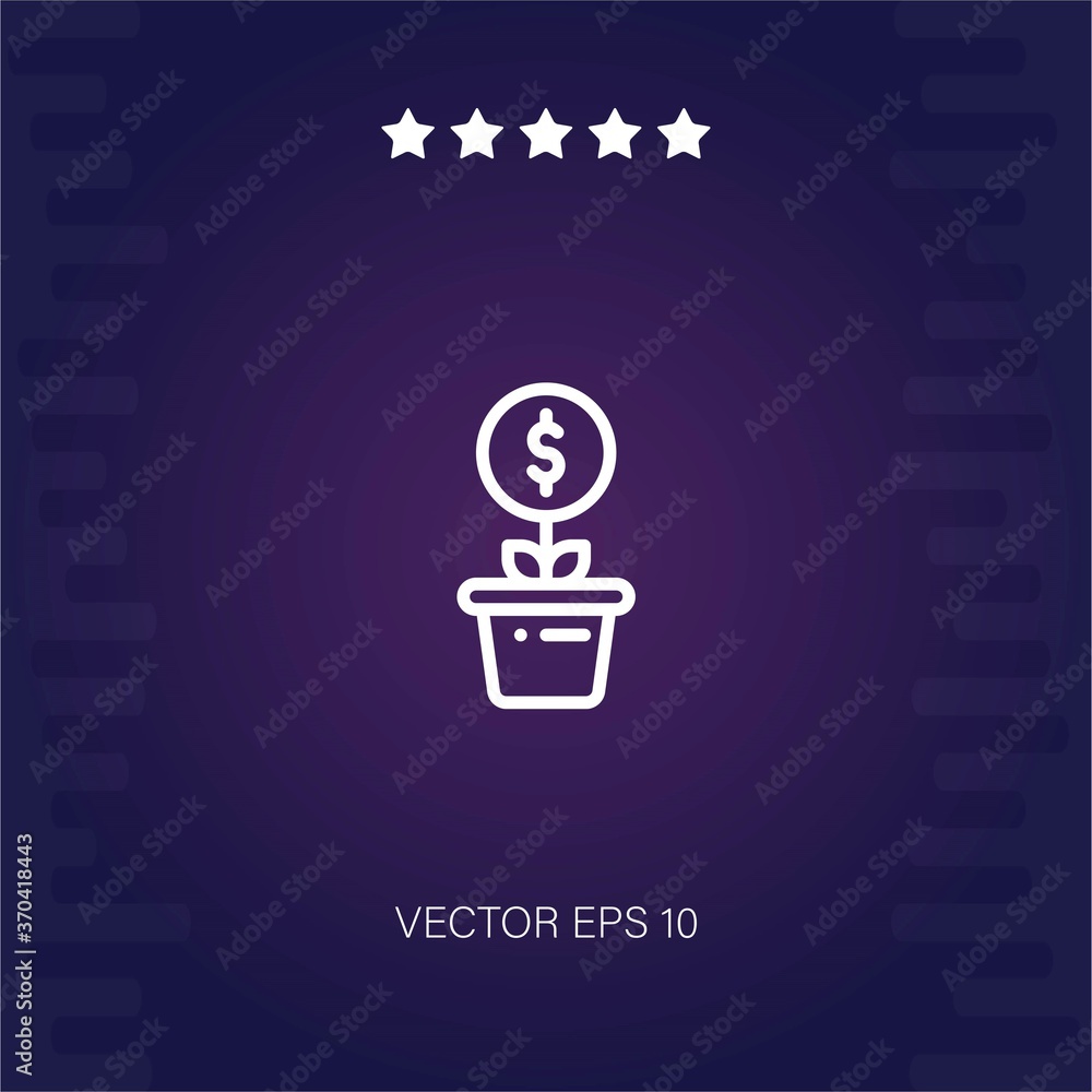 plant vector icon modern illustration plant vector icon modern illustration