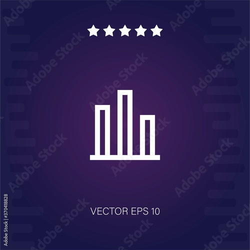 bar chart vector icon modern illustration