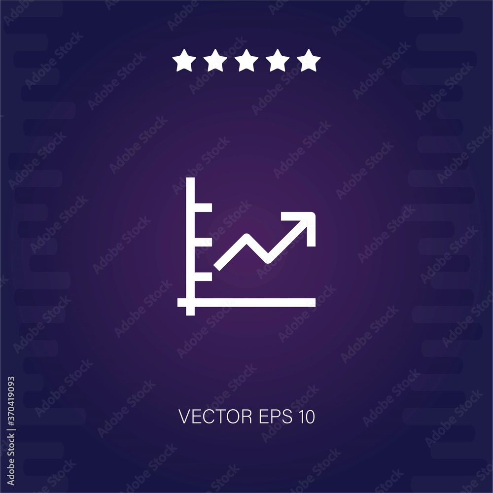 line chart vector icon modern illustration line chart vector icon modern illustration