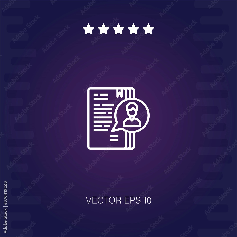 resume vector icon modern illustration resume vector icon modern illustration