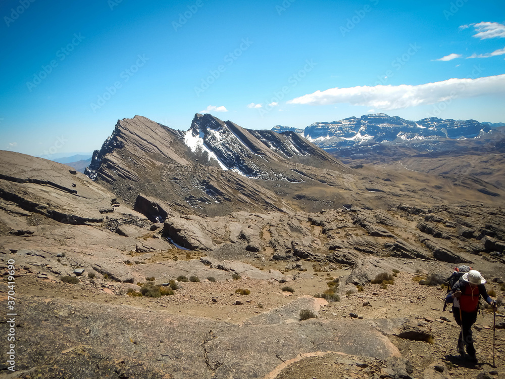 Amazing view in the trek to Tunar mountain in Bolivia Amazing view in the trek to Tunar mountain in Bolivia