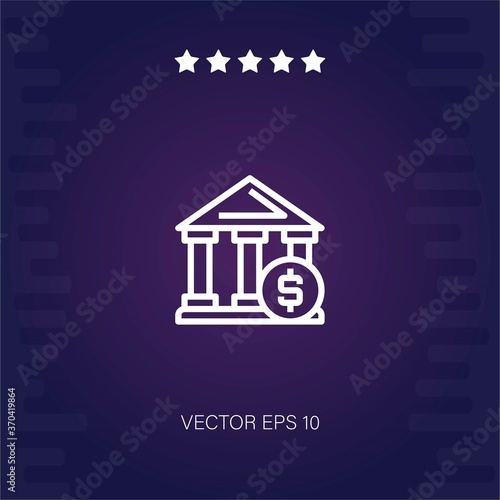 bank vector icon modern illustration