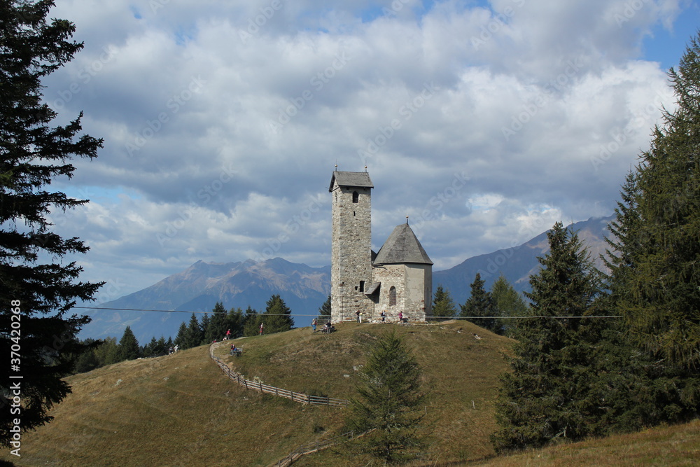 chapel on a mountain in Italy