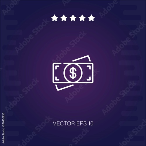 cash vector icon modern illustration