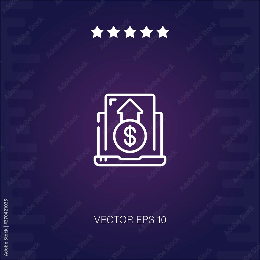 Obraz premium growth vector icon modern illustration