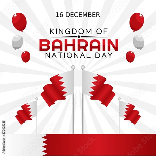 Bahrain National Day Celebration. Vector Illustration