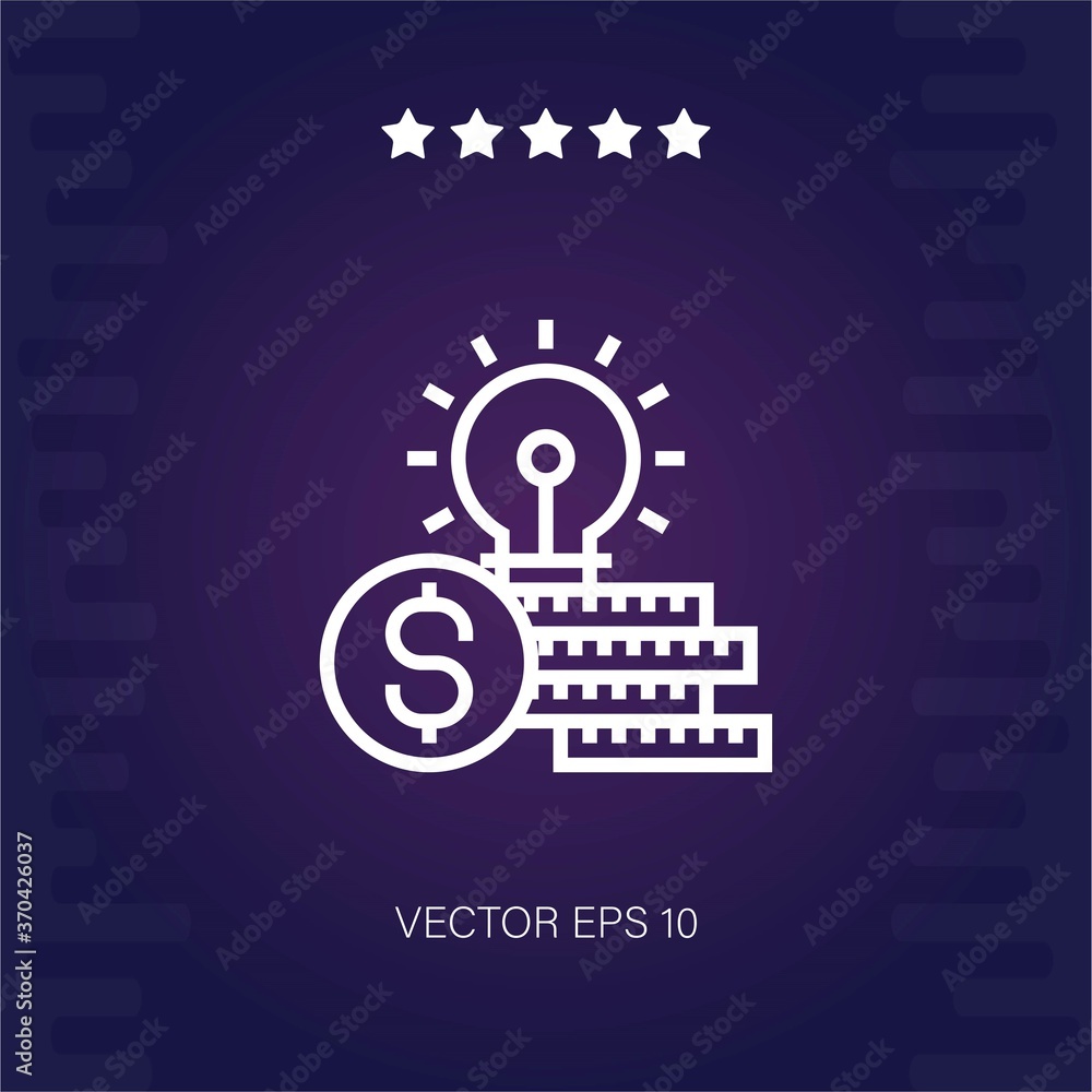 coins vector icon modern illustration