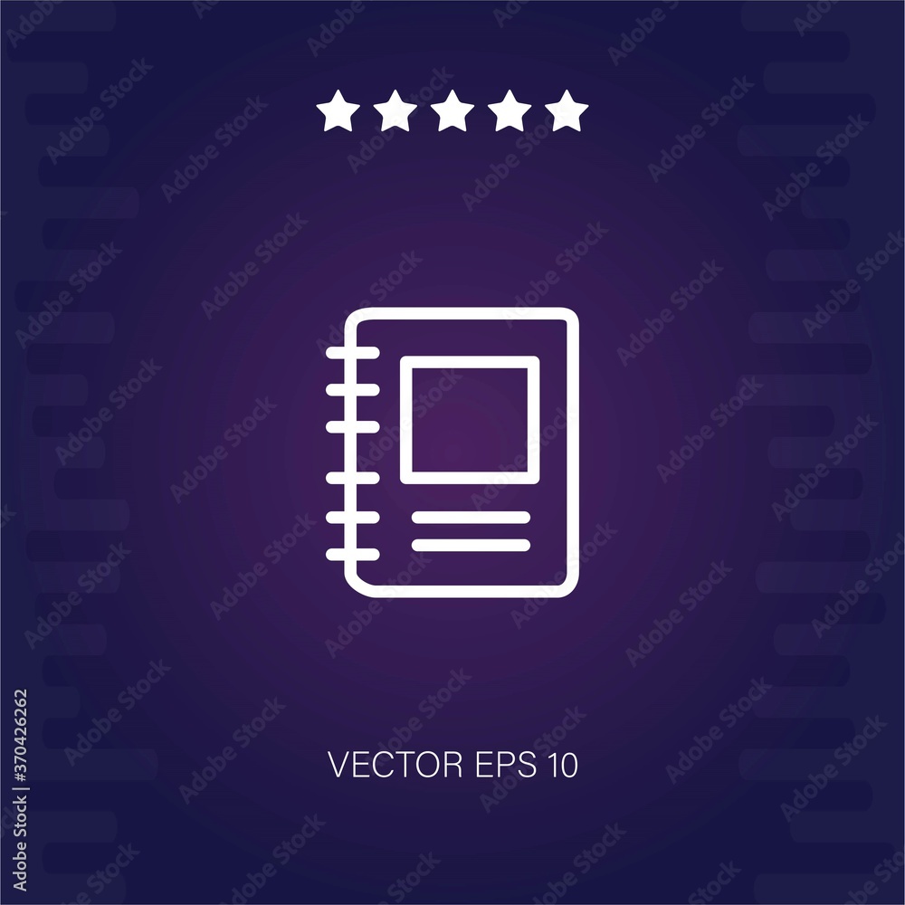 notebook vector icon modern illustration notebook vector icon modern illustration