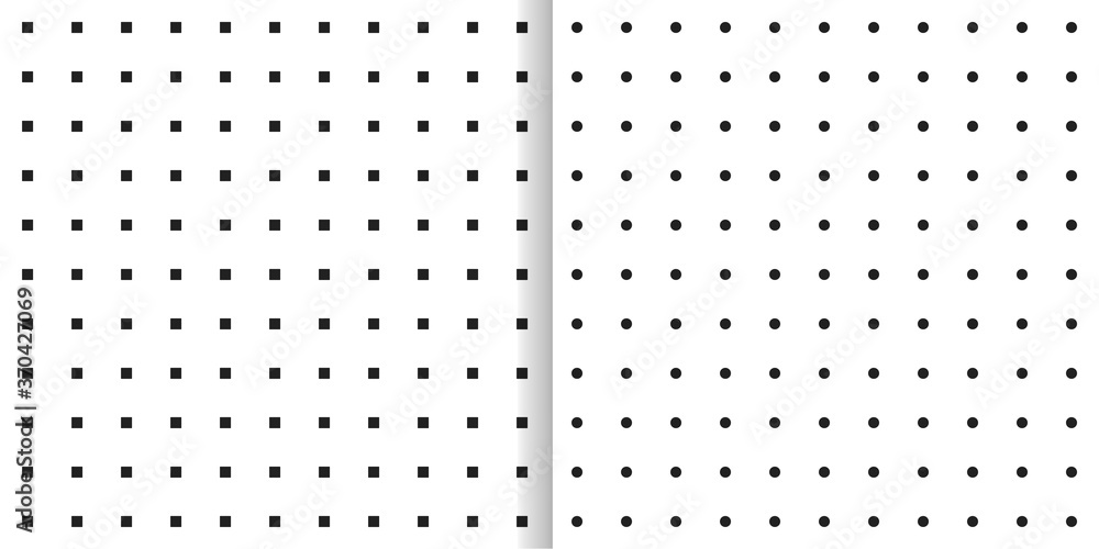 Square and dot texture background simple set. Seamless pattern in vector flat Square and dot texture background simple set. Seamless pattern in vector flat
