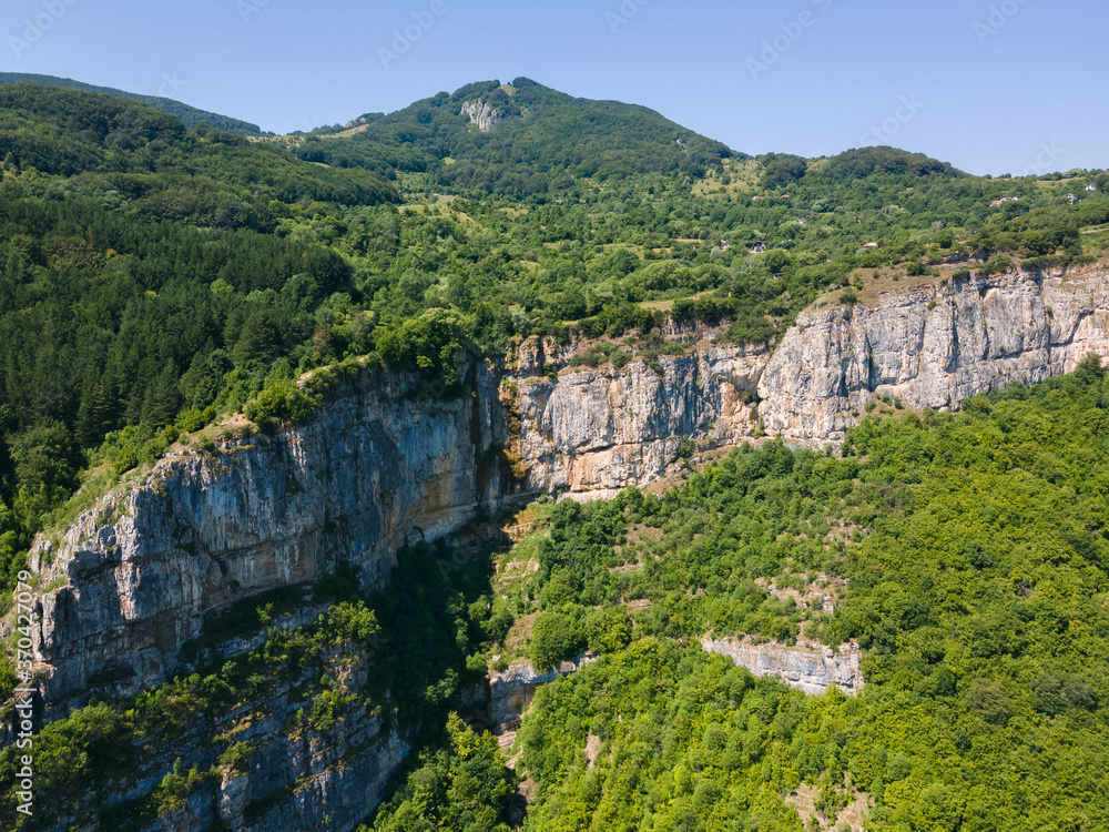 Aerial view of Iskar river Gorge, Bulgaria