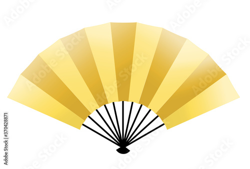 扇子　年賀状　金　アイコン