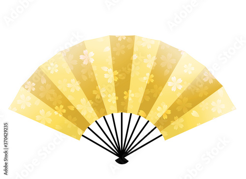 扇子　年賀状　金　アイコン