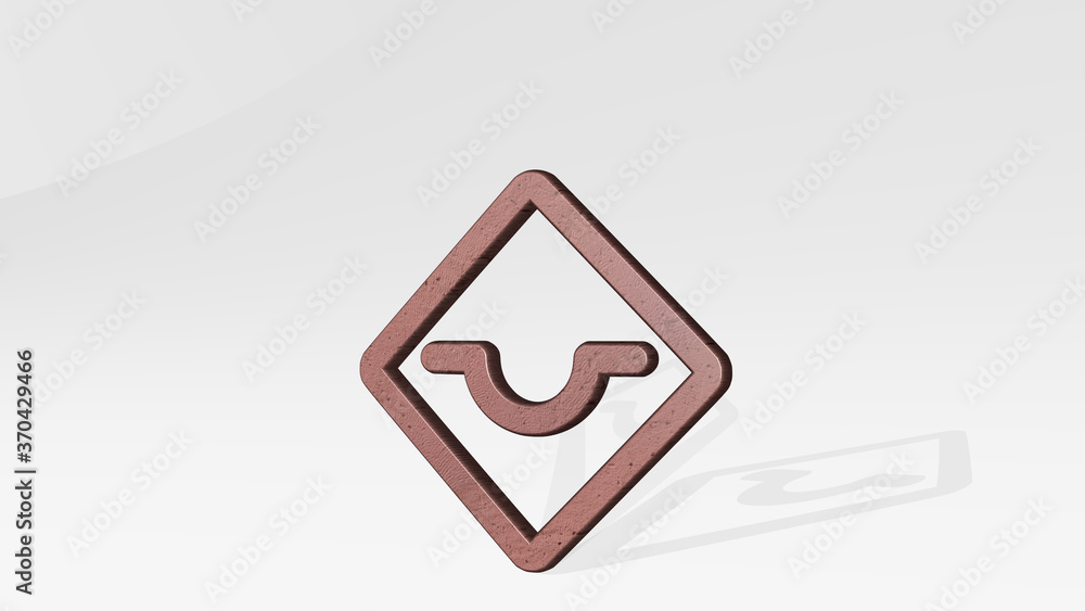 road sign bird life casting shadow from a perspective. A thick sculpture made of metallic materials of 3D rendering. background and city road sign bird life casting shadow from a perspective. A thick sculpture made of metallic materials of 3D rendering. background and city