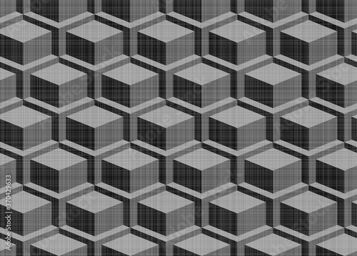 Abstract seamless background. Noise structure with cubes