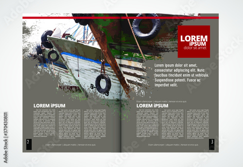 Brochure, ebook or presentation mockup ready for use, vector mockup