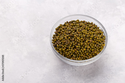 Close up the green mung beans