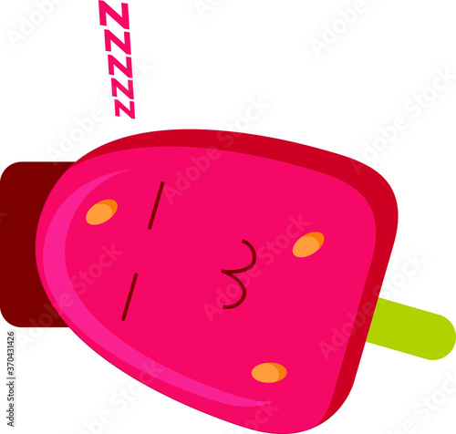 llustration vector graphic of sleep ice cream. Fit for kids, emoticon and for school.