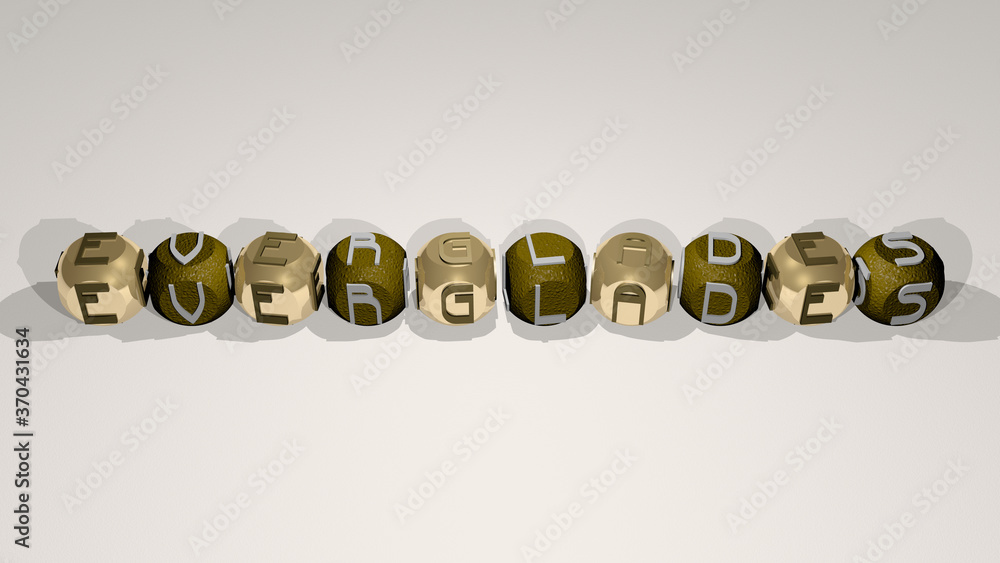 combination of everglades built by cubic letters from the top perspective, excellent for the concept presentation. florida and national combination of everglades built by cubic letters from the top perspective, excellent for the concept presentation. florida and national