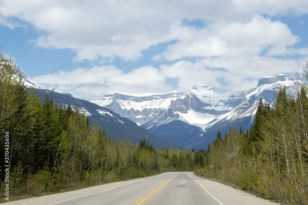 Beautiful Drive through the Rocky Mountains Alberta Canada 