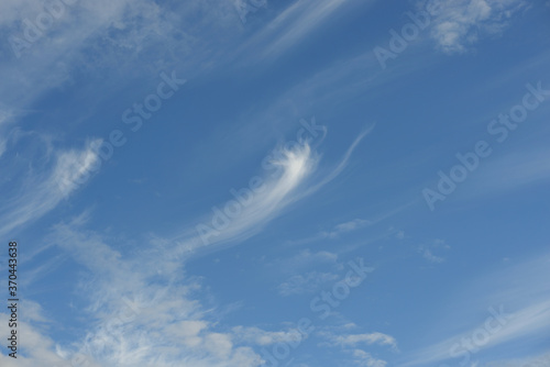 Blue sky and clouds.