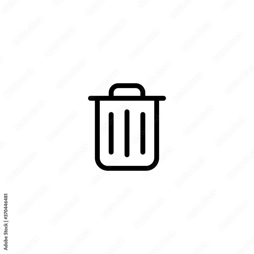 garbage outline isolated on white background garbage outline isolated on white background