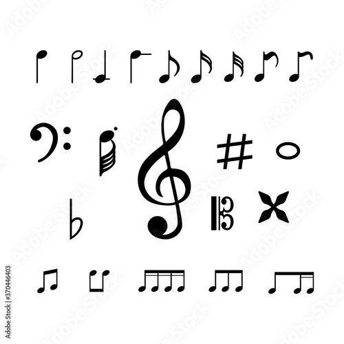 Collection of music note icon