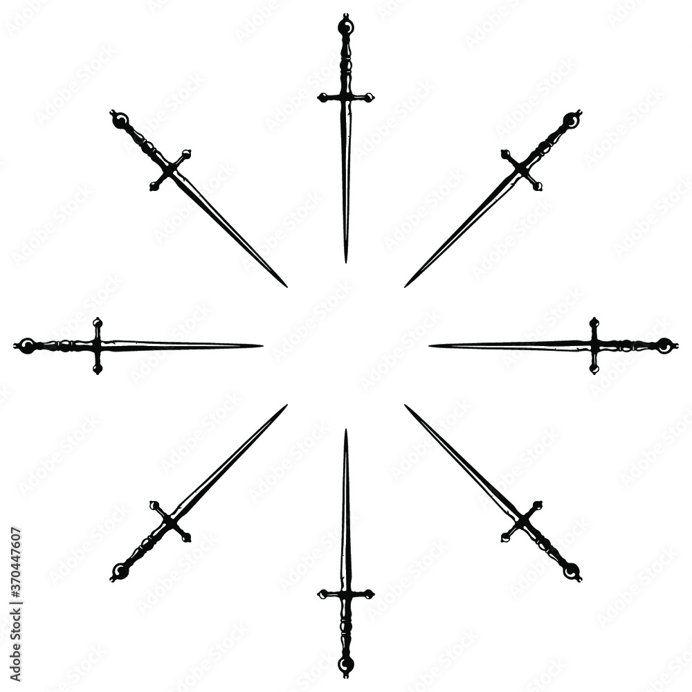Daggers laid out in a circle Daggers laid out in a circle